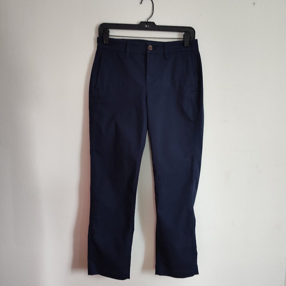 Ladies SZ 2P J Crew Factory Navy High-Rise Girlfriend Chino Pant